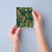 Seamless pattern with golden ferns チラシ (手)