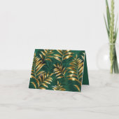 Seamless pattern with golden ferns ノートカード (裏面)