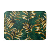 Seamless pattern with golden ferns バスマット (正面)
