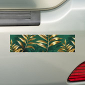 Seamless pattern with golden ferns バンパーステッカー (車上)