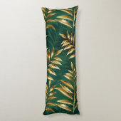 Seamless pattern with golden ferns ボディピロー (裏面 (縦))
