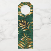 Seamless pattern with golden ferns ボトルネックタグ (裏面)