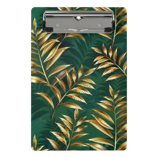 Seamless pattern with golden ferns ミニクリップボード (正面)