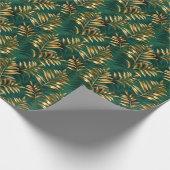 Seamless pattern with golden ferns ラッピングペーパー (角)