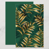 Seamless pattern with golden ferns 便箋 (正面/裏面)