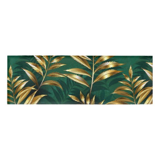 Seamless pattern with golden ferns 名札 (正面)