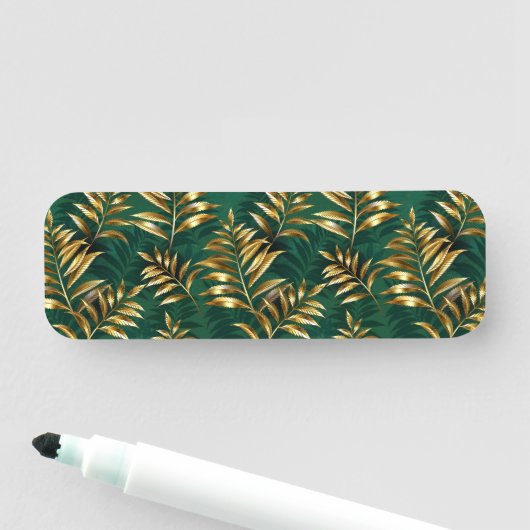 Seamless pattern with golden ferns 名札 (インサイチュ)