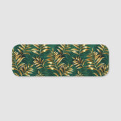Seamless pattern with golden ferns 名札 (正面)