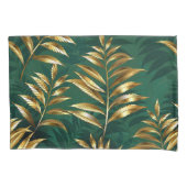 Seamless pattern with golden ferns 枕カバー (正面)