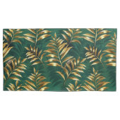 Seamless pattern with golden ferns 枕カバー (正面)