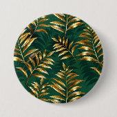 Seamless pattern with golden ferns 缶バッジ (正面)