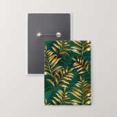 Seamless pattern with golden ferns 缶バッジ (正面/裏面)