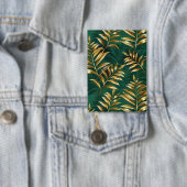 Seamless pattern with golden ferns 缶バッジ (インサイチュ)