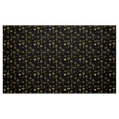 Seamless Pattern with Golden Keys ファブリック (ファットクウォーター)