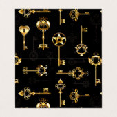 Seamless Pattern with Golden Keys 名刺 (外部フラット)