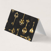 Seamless Pattern with Golden Keys 名刺 (裏面)