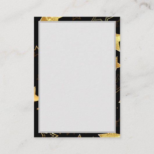 Seamless pattern with Golden Stars アドバイスカード (裏面)