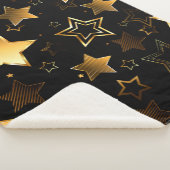 Seamless pattern with Golden Stars シェルパブランケット (3/4)