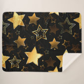 Seamless pattern with Golden Stars シェルパブランケット (正面(横))