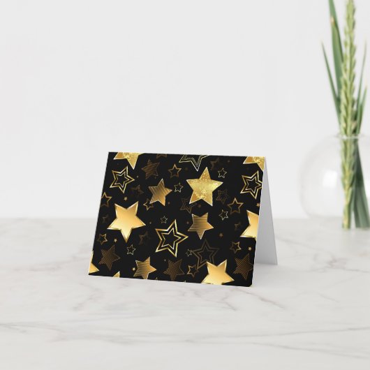 Seamless pattern with Golden Stars シーズンカード (正面)