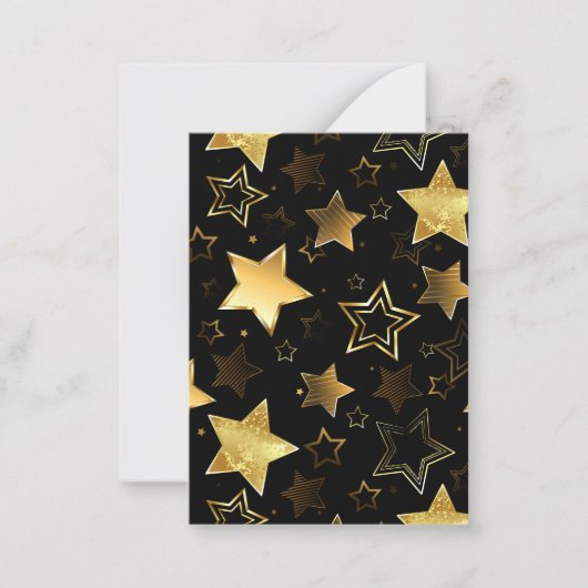 Seamless pattern with Golden Stars ノートカード (正面)