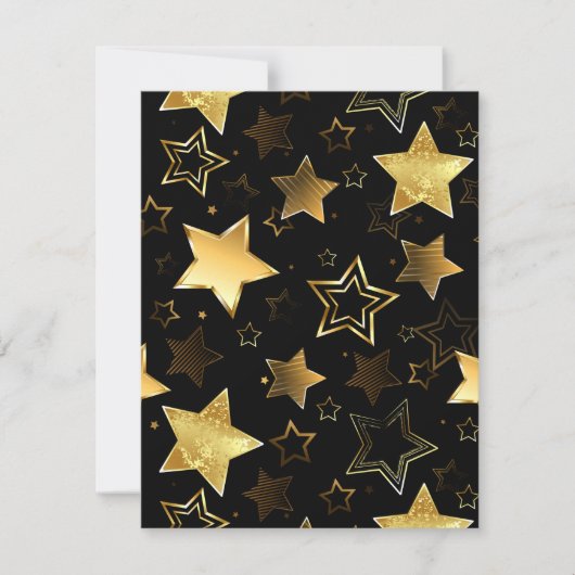Seamless pattern with Golden Stars ノートカード (正面)
