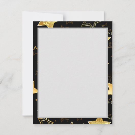 Seamless pattern with Golden Stars ノートカード (裏面)