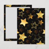 Seamless pattern with Golden Stars ノートカード (正面/裏面)