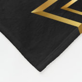 Seamless pattern with Golden Stars フリースブランケット (角)