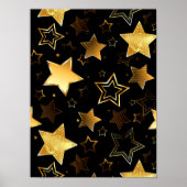 Seamless pattern with Golden Stars ポスター (正面)