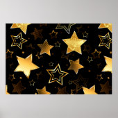Seamless pattern with Golden Stars ポスター (正面)