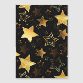 Seamless pattern with Golden Stars マグネット招待状 (正面)