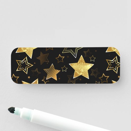 Seamless pattern with Golden Stars 名札 (インサイチュ)