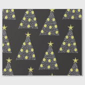 Seamless pattern with hand drawn Christmas trees i ラッピングペーパー (フラット)