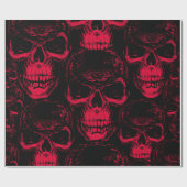 Seamless pattern with hand-drawn sinister human sk ラッピングペーパー (フラット)