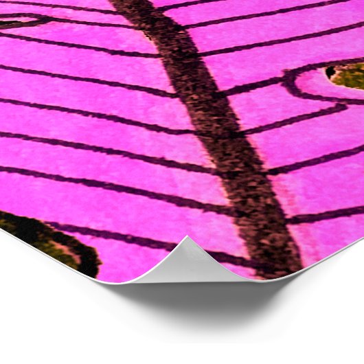 Seamless pattern with hand drawn tropical leaves.  ポスター (角)