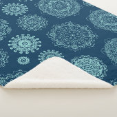 Seamless pattern with laced snowflakespattern,arab シェルパブランケット (3/4)