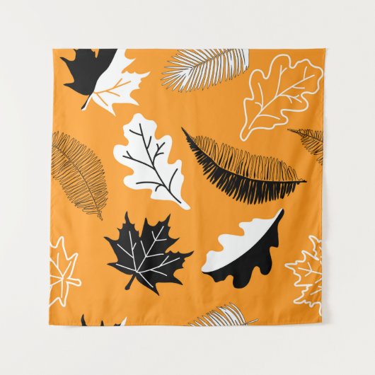 seamless pattern with leaves. Autumn collection. F タペストリー (正面)