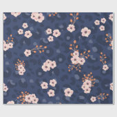 Seamless pattern with leopard skin and pink small  ラッピングペーパー (フラット)