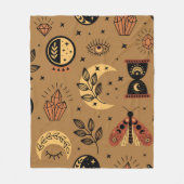seamless pattern with magical elements フリースブランケット (正面)