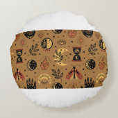 seamless pattern with magical elements ラウンドクッション (裏面)