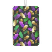 Seamless Pattern with Mardi Gras feathers カーエアーフレッシュナー (裏面)