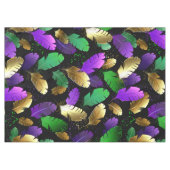 Seamless Pattern with Mardi Gras feathers テーブルクロス (正面(横))