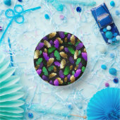 Seamless Pattern with Mardi Gras feathers ペーパーボウル (パーティー)