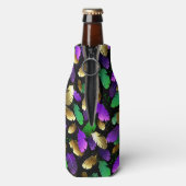 Seamless Pattern with Mardi Gras feathers ボトルクーラー (ボトル裏面)