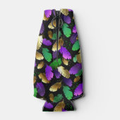 Seamless Pattern with Mardi Gras feathers ボトルクーラー (裏面)