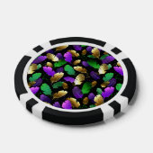 Seamless Pattern with Mardi Gras feathers ポーカーチップ (シングル)