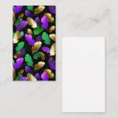 Seamless Pattern with Mardi Gras feathers 割引カード (正面/裏面)