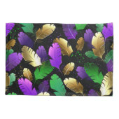 Seamless Pattern with Mardi Gras feathers 枕カバー (裏面-左)