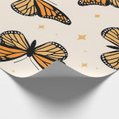 Seamless pattern with monarch butterflies. Contemp ラッピングペーパー (角)